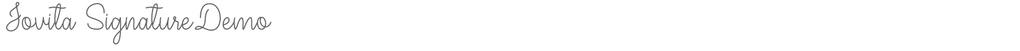 Jovita Signature JovitaSignatureDemo.otf font preview
