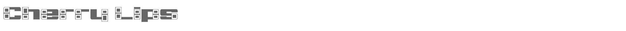 Sample characters Cherry Lips Font