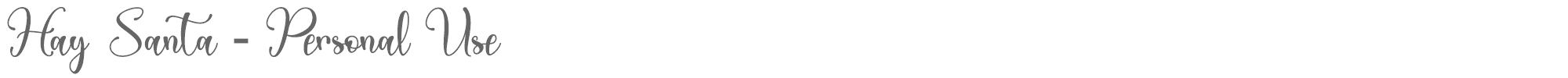 Sample characters Hay Santa Font