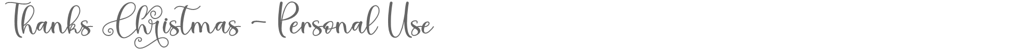 Sample characters Thanks Christmas Font