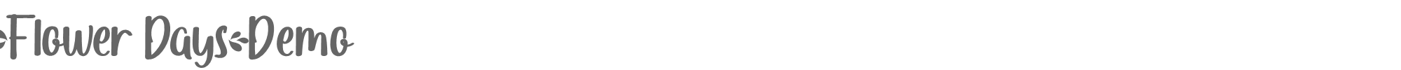 Sample characters Flower Days Font