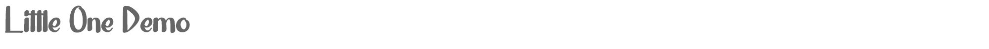 Sample characters Little One Font