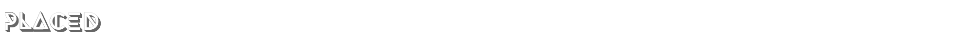 Sample characters Placed Font