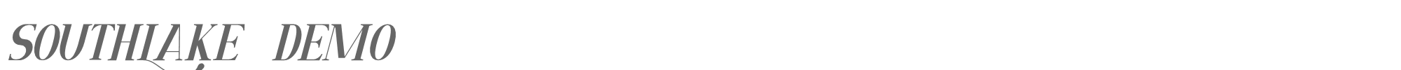Sample characters Southlake Font