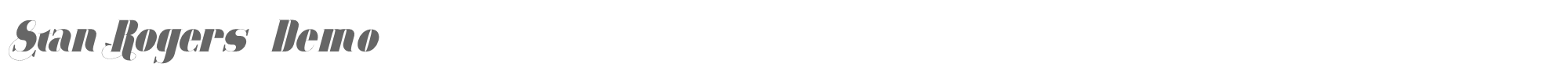 Sample characters Stan Rogers Font