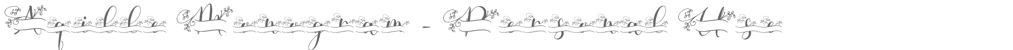 Sample characters Aqille Monogram Font