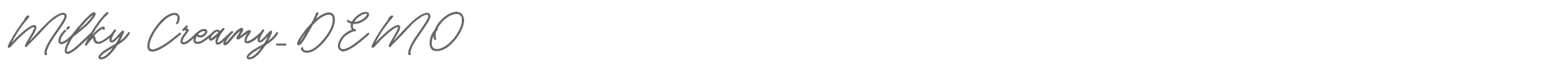 Sample characters Milky Creamy Font