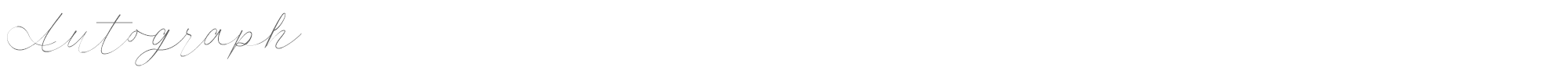 Sample characters Autograph Font