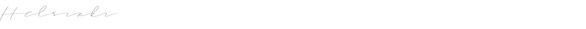 Sample characters Helsinki Font
