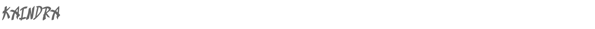 Sample characters Kaindra Font
