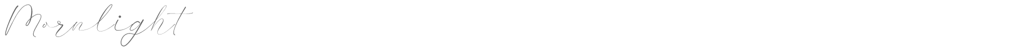 Sample characters Mornlight Font