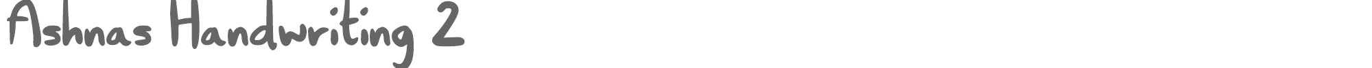 Ashnas Handwriting AshnasHandwriting2-Regular.ttf font preview