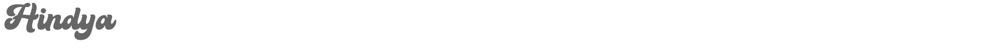 Sample characters Hindya Font
