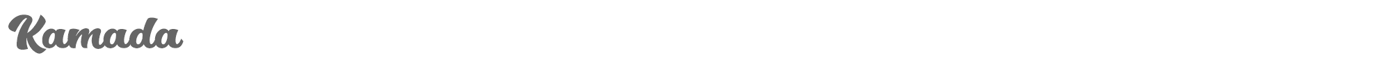 Sample characters Kamada Font