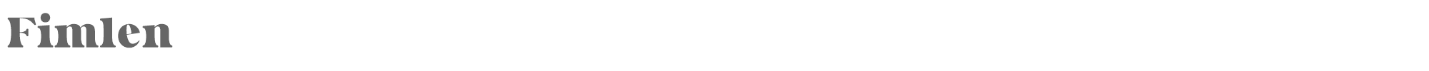 Sample characters Fimlen Font