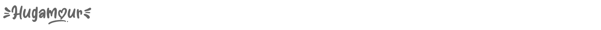 Sample characters Hugamour Font