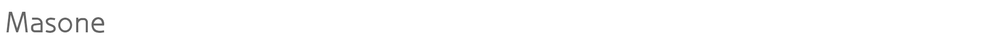 Sample characters Masone Font