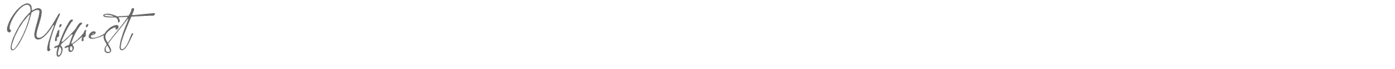 Sample characters Miffiest Font