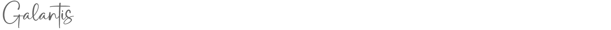 Sample characters Galantis Font