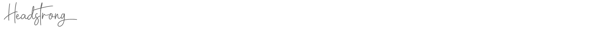 Sample characters Headstrong Font