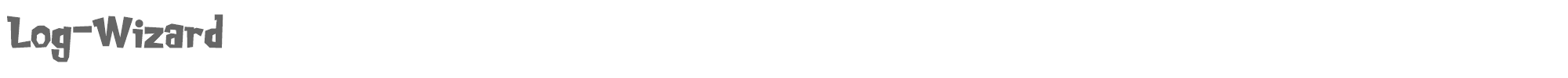 Sample characters Log Wizard Font
