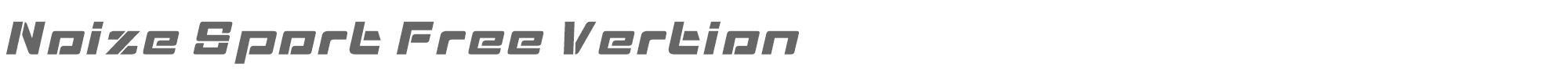 Sample characters Noize Sport Font