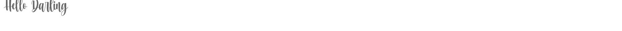 Sample characters Hello Darling Font