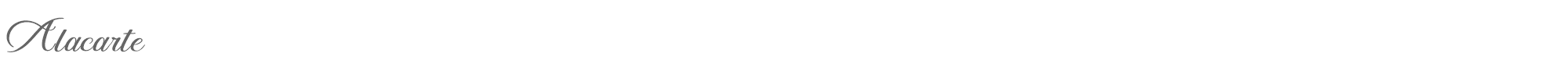 Sample characters Alacarte Font