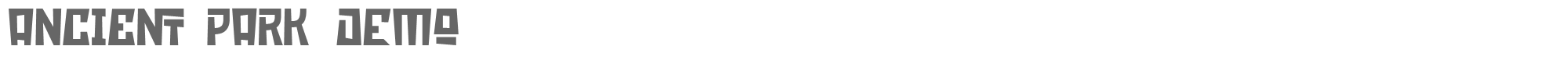 Sample characters Ancient Park Font
