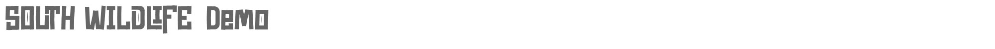 Sample characters South Wildlife Font