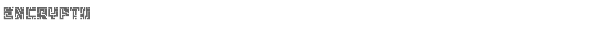 Sample characters Encrypto Font