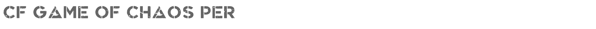 Sample characters CF Game Of Chaos Font