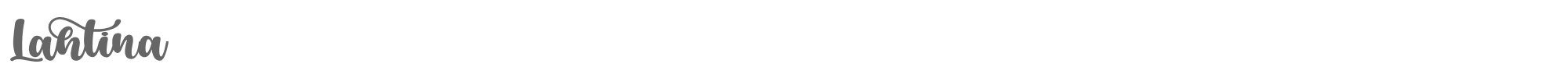 Sample characters Lahtina Font