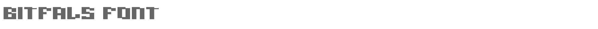 Sample characters Bitfals Font