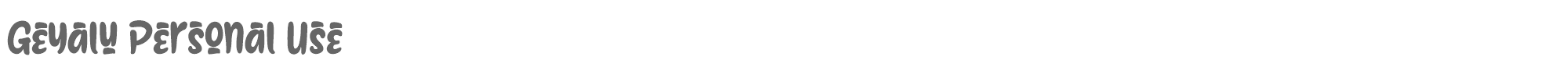 Sample characters Geyalu Font