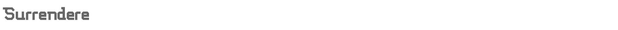 Sample characters Surrendere Font