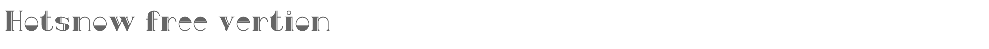 Sample characters Hotsnow Font