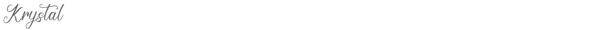 Sample characters Krystal Font