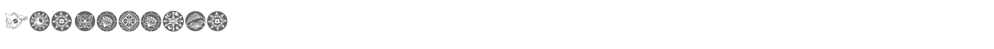 Sample characters Mystiqious Font