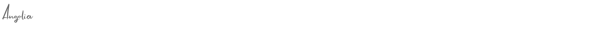 Sample characters Angolia Font