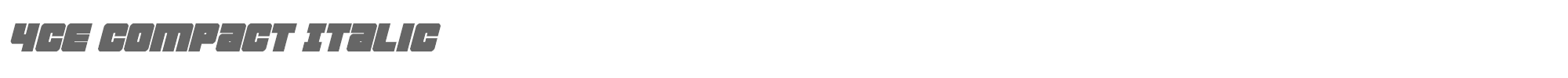 4ce 4cecompactital.ttf font preview