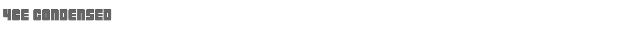 4ce 4cecond.ttf font preview
