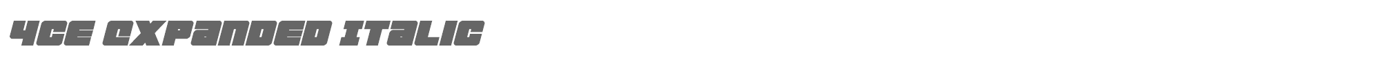 4ce 4ceexpandital.ttf font preview