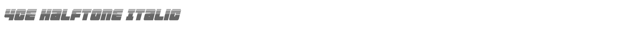 4ce 4cehalfital.ttf font preview