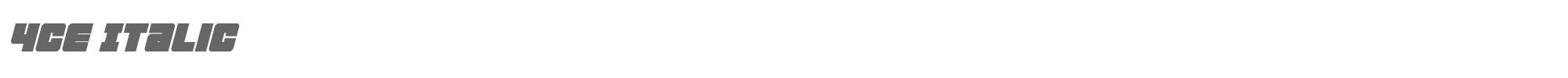 4ce 4ceital.ttf font preview
