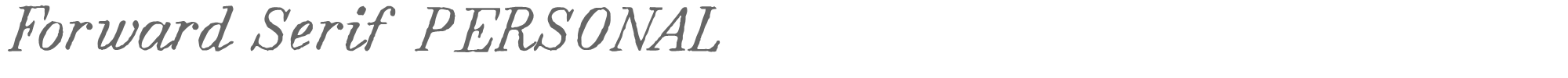 Sample characters Forward Serif Font
