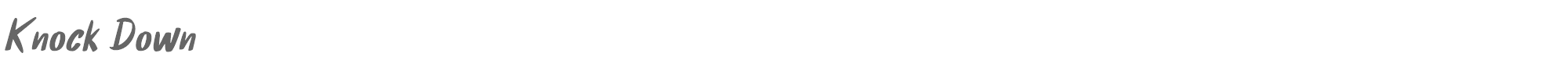 Sample characters Knock Down Font