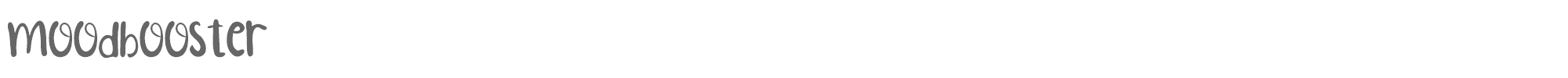 Sample characters Moodbooster Font