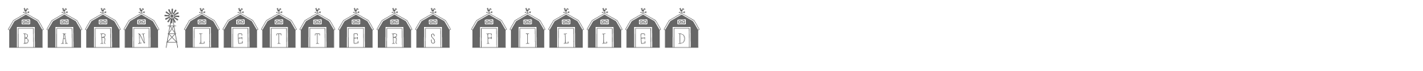 Barn-Letters Barn-Letters-Filled.ttf font preview