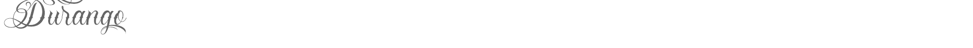 Sample characters Durango Font